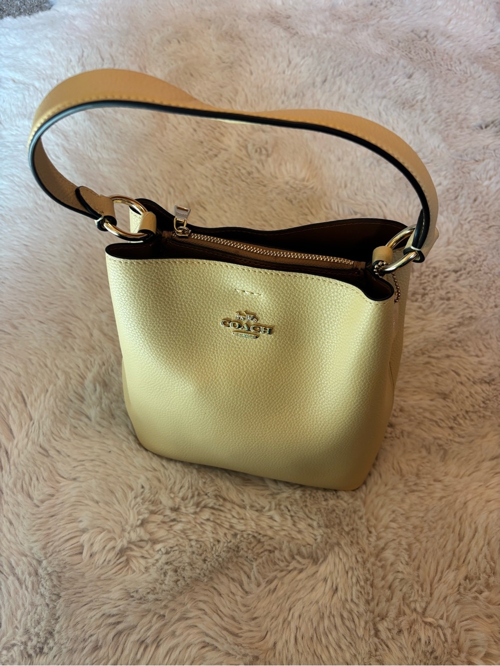 Coach Mini Town Bucket Bag in Yellow